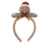 PENCHEAK Gingerbreads Plush Headbands Lovely Christmas Hair Hoop Holiday Party Headpiece For Various Hairstyles Plush Christmas Hair Hoop