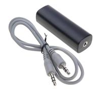 PENCHEAK Ground Looping Noise Isolator 3.5mm Noise Filter for Car Sound and Home Stereo Device Enhancing Black Humming Elimination