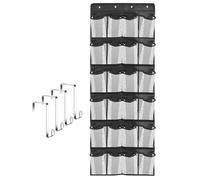 PENCHEAK Hanging Shoe Organiser Over The Door Holder With 24 Big Pockets For Dorms And Offices Home Organization Accessory Door Hanging Rack