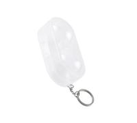 PENCHEAK Hard Table Tennis Ball Protector Case for 2 Balls Shatterproof Clear View Compact Size Easy Carry Hook for Keys or Bags with