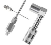 PENCHEAK Heavy Duty Grease Coupler Set With 90 Degree Needle Nozzle & Injections For Efficient Lubrication Equipment Care Protective Lid Grease