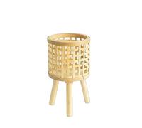 PENCHEAK Large Woven Hanging Planter Basket Weather Resistant Weave Accessory For Balcony Wood Outdoor Wood Flower Holder Waterproof Hanging Basket