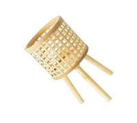 PENCHEAK Large Woven Hanging Planter Basket Weather Resistant Weave Accessory For Balcony Wood Outdoor Wood Flower Holder Waterproof Hanging Basket