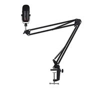 PENCHEAK Mobile Computer E-sports Live Broadcast Capacitor Microphone USB Condenser Mic with Sound Boom Arm Set for Streaming USB Mic Dynamic Kit with Adjustable Scissor Arm Stand Shock Mount