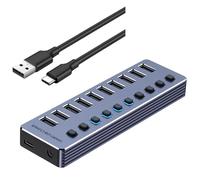 PENCHEAK Multi Port USB3.0 Adapter Featuring 4/7/10 Port 5Gbps DC2V For Fast Data Transfer And Device Charging USB Adapter For Gaming Consoles