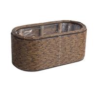 PENCHEAK Natural Rattan Flower Pots Rural Planter With Liner Great For Indoor Gardens And Outdoor Balcony Desk Storage Use Woven Planter Pot