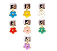 PENCHEAK Pack Of 7 Multifuntional Band Link Tool Stainless Steel Flower Modulars Connection Charm For Jewelry Charm Link