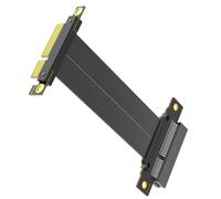 PENCHEAK PCIE4.0 GPU Risers Cable 180 Degree To 90 Degree Angled Ribbon Extender Card Adapter For Computer Motherboard Computer Hardware Component