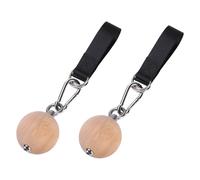 PENCHEAK Professional Wood Pull Up Handle Hand Grip with Strap Power Balls Strengths Training Attachments Climbing Ball Assist Trainer