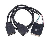 PENCHEAK Risers Cable Adapter A Key To Double USB 2.0 Expansion Card Converter Cable Notebook External Separate Interfaces Cable