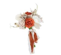 PENCHEAK Stylish Faux Flower Wedding Bouquet Beautiful Bridal Hand Silk Flower Arrangement For Countrysides Wedding Colorful Faux
