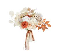 PENCHEAK Stylish Faux Flower Wedding Bouquet Beautiful Bridal Hand Silk Flower Arrangement For Countrysides Wedding Colorful Faux