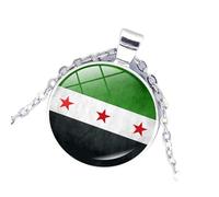 PENCHEAK Stylish Syrian Arab Republic Flags Necklace Sturdy Flags Adornment Expressing Love For Culture Arab Republic