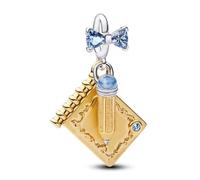 Pencil and Card Charm 925 Silver Charm Compatible with Pandora Charms, Trollbeads, Chamilia, Biagi and Many Other UK Charm Bracelets.