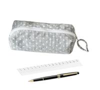 Pencil Bag Dot Zipper Soft Stationery Organizer