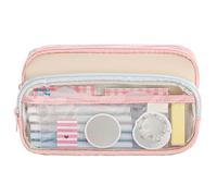 Pencil Bag -Double Zipper Fabric Case, Large Pencil Case with Double Zipper, Deal for School/College/Uni, Pencils Pen Pouch, Stationery Pen Bag for Teen, Easy Hand Cover Pouch for Boys and Girls