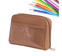 Pencil Bag For Students - Large Capacity Organizer With 12 Compartments, Portable School Stationery Case With Carrying Handle For Rulers, Markers, And More Large Capacity Pencil Bag - 12 Compartments,