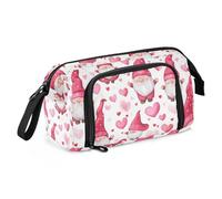 Pencil Bag Large Capacity Girls Pencil Case with Zipper Brush And Pencil Case for Kids Middle School Peach Heart Shape and Gnomes estuche de lapices para mujer