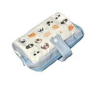 Pencil Bag | Large Capacity Pencil Pouch | Ruler Organizer Zipper Closure Stationery Container for Journaling Commuting Marking Travel Painting Note-Taking, Blue, Refer to description, Unisex