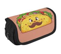 Pencil Bag Mexican Corn Rolls Pencil Pouch Large Capacity Pen Box Double Zipper Storage Bag 2 Compartments Portable Multifunctional Bag Desk Organizer Pen Case
