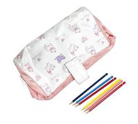 Pencil Bag - Pen Bag Big Pencil Case - Stationery Ruler Organizer Multi-Functional Container for Painting Journaling Marking Travel Commuting