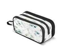 Pencil Bag Pencil Case Pen Holder Zipper Makeup Brush Cosmetic Pouch School Office Work Travel Eucalyptus?Leaves