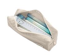 Pencil Bag, Soft Corduroy Pen Bags Wide Opening, 8.46x2.36x2.36 Inches Stationary Holder & Lightweight Organizer, Supplies Organization for Craft, College, Kids, School, Teen Girl, Classroom, Travels