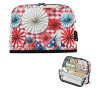 pencil bags large capacity cosmetic bag large capacity articles pa pen bag for school student must have crimson checkered pattern for party gifts