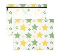 Pencil Box Adorable 3 Hole Punch for A4 Paper Letter 2 Pack Teacher Home Green Yellow Stars Pencil Drawing