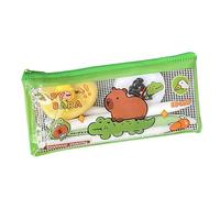 Pencil Box Capybara | Transparent Zippered Pencil Case | Cute Pencil Holder Pencil Bag, Portable Cute Stationery Pen Case for Office Use - Stationery Organizer, crocodile capybara, Refer to