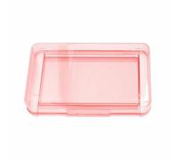 Pencil Box, Double Hard Pencil Cases with Snap-Tight Lid Layer Large Capacity Plastic Translucent Hard Crayon Case for Kids Adults for Pens, School, Office Stationery Supplies (Pink)