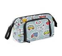 Pencil Box Large Capacity Box Pencil Case with Handle Pencil Case For Adults for Teacher Preppy School Cute Bus Truck Airplane Tram Trolleybus ROCKETS Balloon Helicopter Boat Minivan
