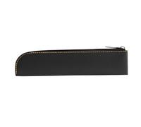 Pencil Case - 20 x 4 x 1 cm Leather Pencil Case Stationery Organizer Bag Slim Pen Organizer Sleeves with Zipper Portable School Supplies Trendy Organizer Slim Storage, black, Siehe Beschreibung, See