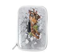 Pencil Case 3D Little Giraffe, Holder Pencil Bag Cartoon Animal Zipper Stationery Travel Pouch Bag Organizer Cosmetic Pen Bag for School Girls Boys