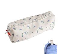 Pencil Case - 8.5 Inch Floral Pen Pouch, Cute Makeup Bag Organizer, Simple Small Floral Pencil case, Zipper Stationery Pencils Holder | Girls Women Cosmetic Bag for School College Office Supplies Art