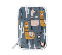 Pencil Case Alpaca Llama Cactus, Holder Pencil Bag Cartoon Animal Zipper Stationery Travel Pouch Bag Organizer Cosmetic Pen Bag for School Girls Boys