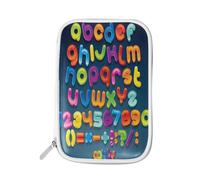 Pencil Case Alphabet Letter, Holder Pencil Bag Colorful Zipper Stationery Travel Pouch Bag Organizer Cosmetic Pen Bag for School Girls Boys