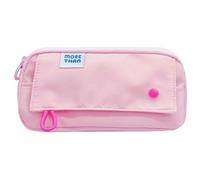 Pencil case bag, reusable zip pocket that is waterproof, cute pencil case with large capacity, for school, make-up, art, travel, children, classroom, women and university, pink, see description, See