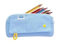 Pencil case bag, reusable zip pocket that is waterproof, cute pencil case with large capacity, for school, make-up, art, travel, children, classroom, women and university, blue, see description, See