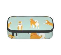 Pencil Case,Big Capacity Printed Pencil Pouch Pen bag Pencil Holder for Office School, Cute Shiba Inu Puppy