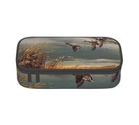 Pencil Case,Big Capacity Printed Pencil Pouch Pen bag Pencil Holder for Office School, Hunting Flying Wild Ducks