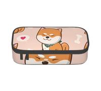 Pencil Case,Big Capacity Printed Pencil Pouch Pen bag Pencil Holder for Office School, Kawaii Cute Shiba Inu