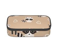 Pencil Case,Big Capacity Printed Pencil Pouch Pen bag Pencil Holder for Office School, Raccoon Cute Animal Print