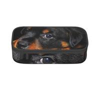 Pencil Case,Big Capacity Printed Pencil Pouch Pen bag Pencil Holder for Office School, Rottweiler Puppy Pets Small Rottweiler Dogs