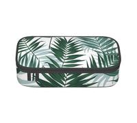 Pencil Case,Big Capacity Printed Pencil Pouch Pen bag Pencil Holder for Office School, Tropical Jungle, Seamless Pattern with Palm Leaves