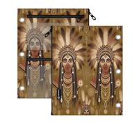 pencil case binder pouching 3 Ringing 2 pcs Indian Native American White