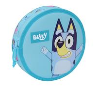 Safta Blue - Round Pencil Case, with 18 Pieces, Easy Cleaning, Children's Pencil Case, Child, Ideal for Children from 5 to 14 Years, Comfortable and Versatile, Quality and Resistance, 21 x 3.5 cm,