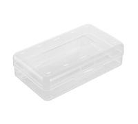Pencil Case Bulk Clear Hard Plastic Box Organizer with Snap Tight Lid Stackable Crayon Storage Kids Art Student School Classroom Portable for Home Office (Clear)