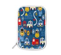 Pencil Case Car Cartoons, Holder Pencil Bag Colorful Cars Bus Zipper Stationery Travel Pouch Bag Organizer Cosmetic Pen Bag for School Girls Boys