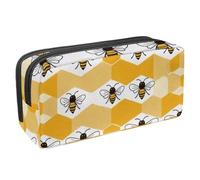 Pencil Case, Cartoon Hive Bee Pencil Pouch with Zipper, Waterproof Pen Bag Office Supplies Stationery Organizer for Teens Girls Adults Student